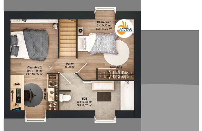 Maison 5 pièces 70 m2 — photo 3