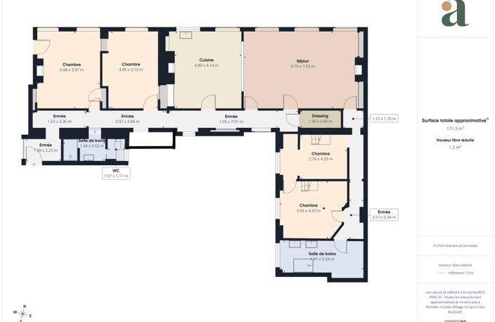 Superbe appartement familial de 176 m², lumineux et traversant, cœur de Saint-Étienne – 4 chambres, parking, cave — photo 5