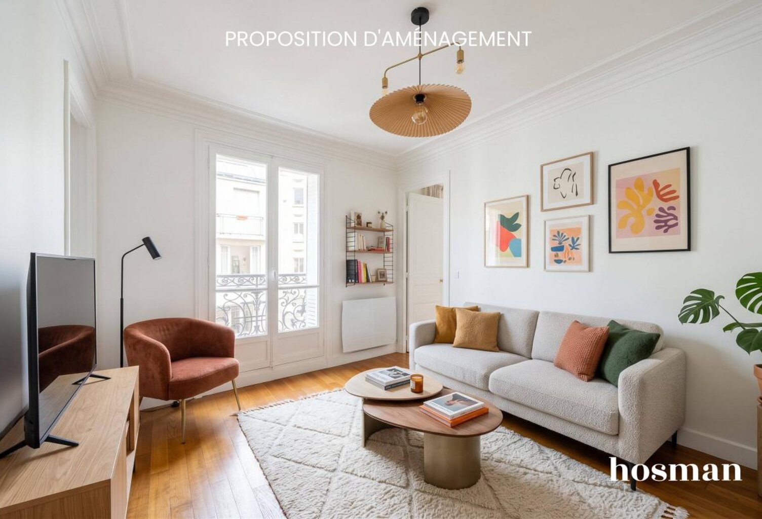 3 pièces (modulable en grand 2 pièces) de 52,7 m² avec balcon - Rue Seveste, Paris 18e — photo 1