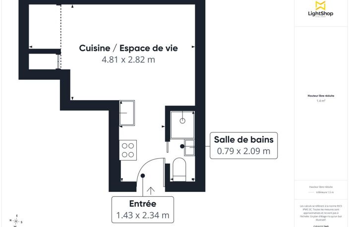 Appartement 1 pièce - 16 m² - Dernier étage optimisé - Rue de Montyon, Paris 9e — photo 3