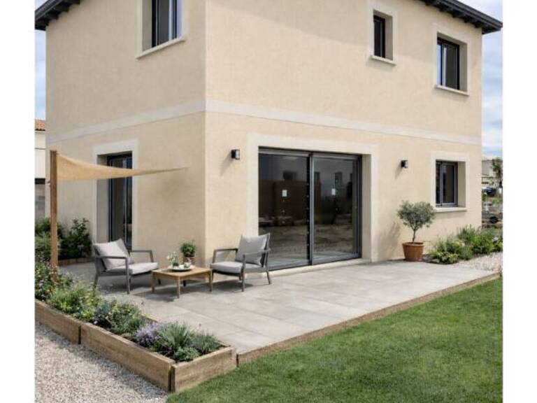 Maison  année 2025  r+1 de 109 m2 Habitable 4 chambres  avec garage ,terrasse, clôturé sur un terrain de 280 m² d angleilla Montagnac 5 pièce(s) 109 m2 — photo 1