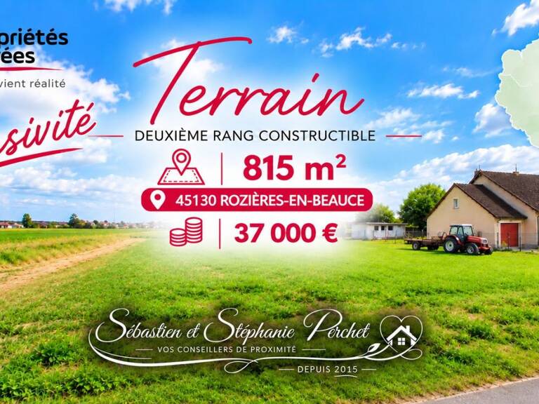 45130 -  EXCLUSIVITÉ - TERRAIN CONSTRUCTIBLE DEUXIEME RANG À ROZIÈRES-EN-BEAUCE — photo 1