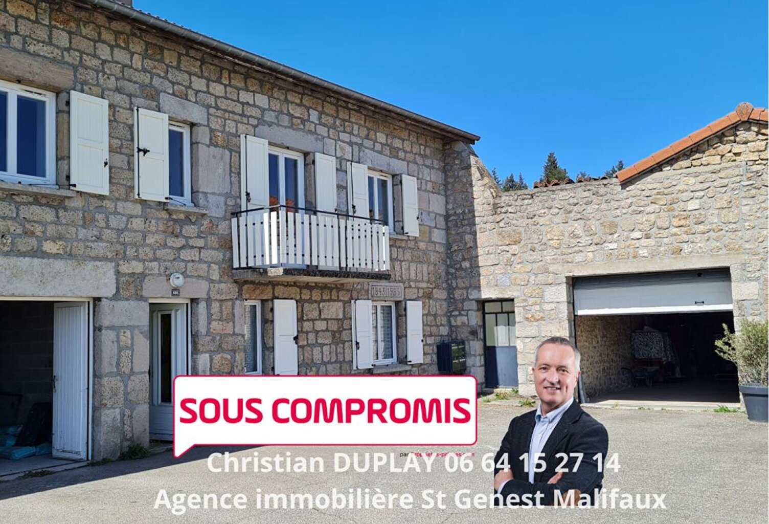 *** SOUS COMPROMIS ***  SAINT VICTOR MALESCOURS 43140  maison mitoyenne comprenant deux logements et deux garages environ 140m² — photo 1