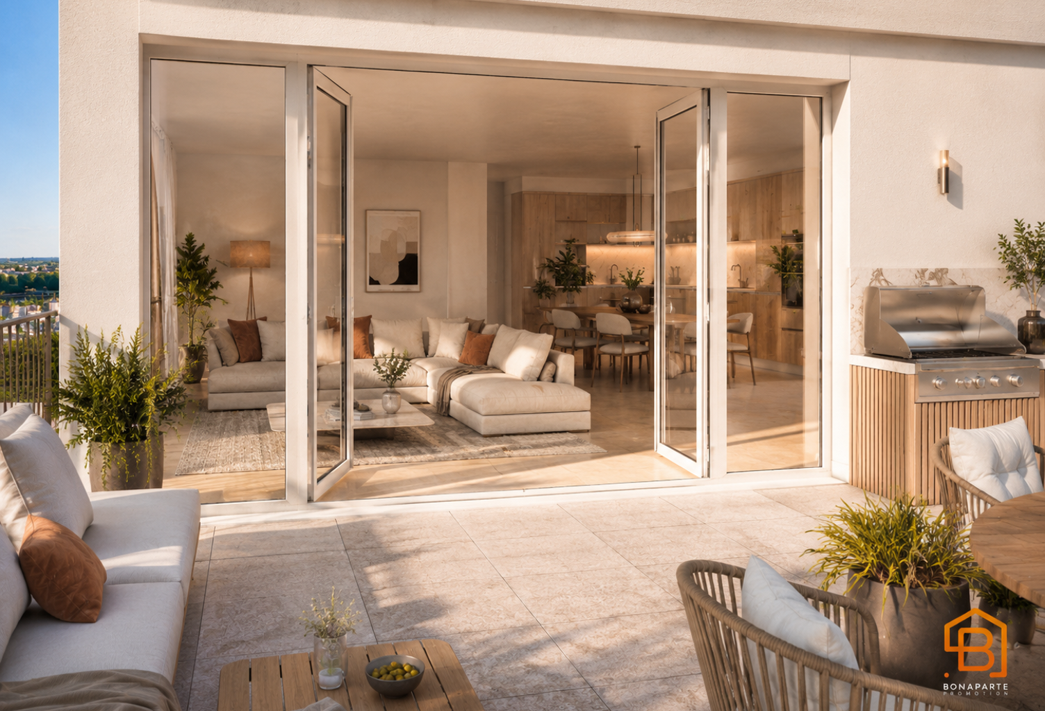 Grand 2 pièces 57M² au dernier étage avec  terrasse 23M² vue parc & Seine — photo 1