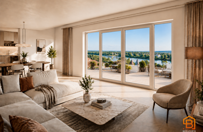Grand 2 pièces 57M² au dernier étage avec  terrasse 23M² vue parc & Seine — photo 2