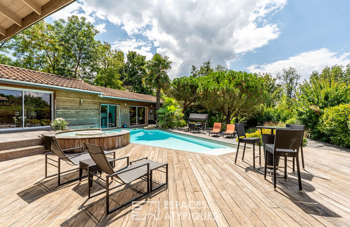 Maison de plain-pied avec jardin arboré et piscine au coeur de Limonest — photo 5