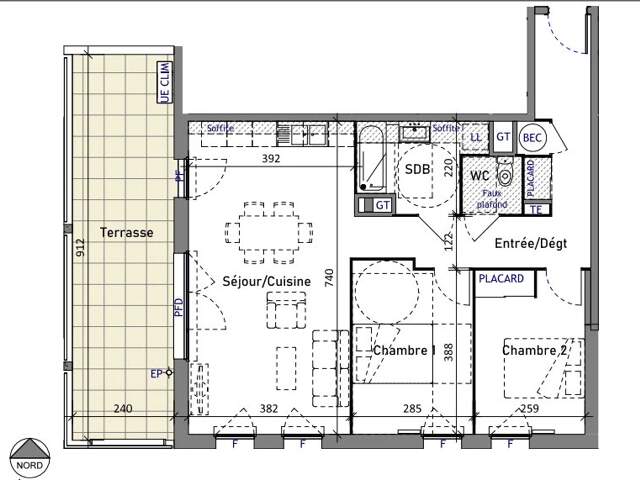 APPARTEMENT T3 de 70,58 m² — photo du bien