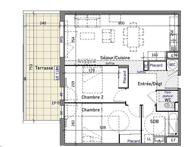 APPARTEMENT T3 de 69,65 m² — photo du bien