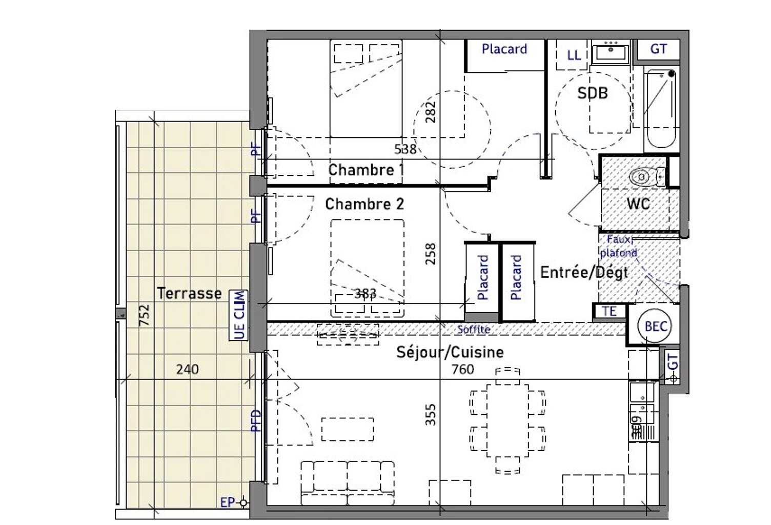 APPARTEMENT T3 de 68,91 m² — photo 1