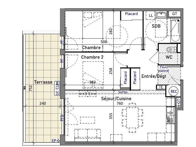 APPARTEMENT T3 de 68,91 m² — photo du bien