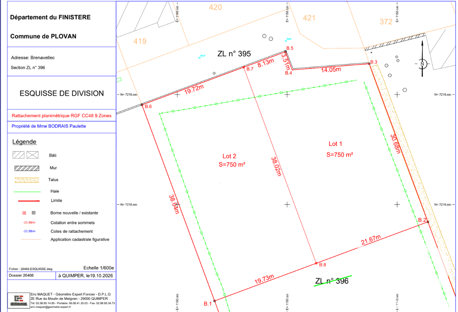 Vente Terrain à bâtir 750 m&sup2; — photo 1