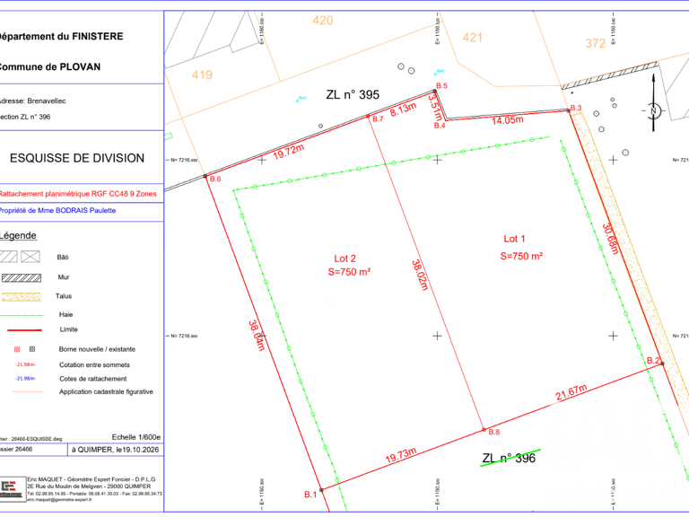 Vente Terrain à bâtir 750 m&sup2; — photo 1