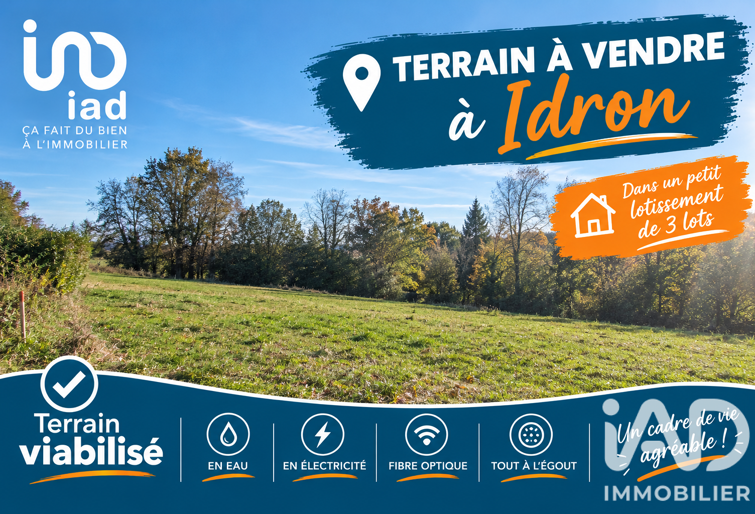 Vente Terrain à bâtir 1 050 m&sup2; — photo 1