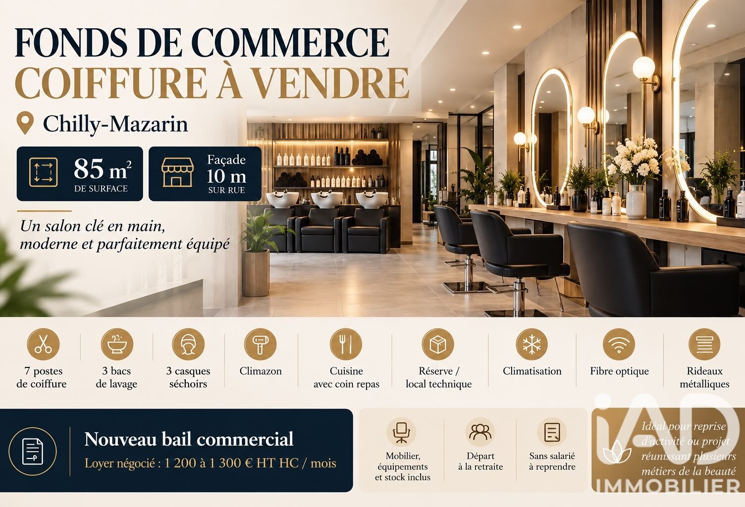 Vente Esthétique, Coiffure 86 m&sup2; — photo 1