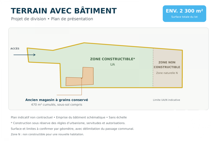 Vente Terrain à bâtir 2 300 m&sup2; — photo 2
