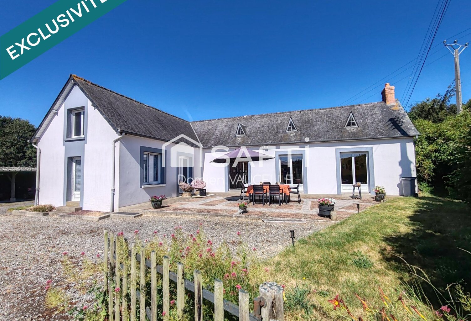 Maison de plain pied en campagne - 104 m2 , terrain 3915 m2 + garage et carport — photo 1