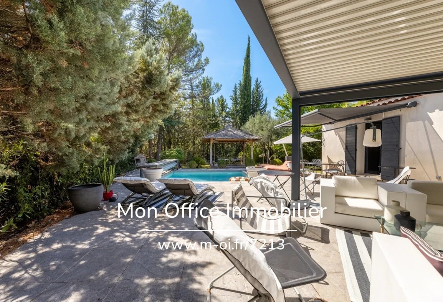 Référence : 7213-YAN - Maison contemporaine de plein pied -4 pièces- jardin-piscine — photo 1