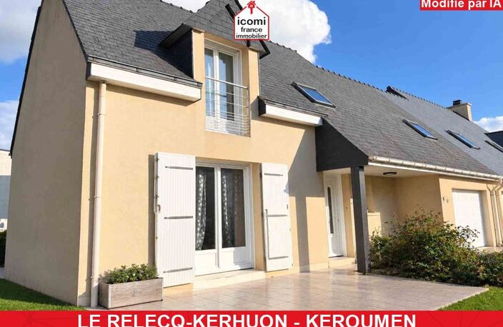 FINISTERE - Le Relecq-Kerhuon (29480) - A VENDRE - MAISON DE 1988 - 109 M2 CARREZ- 4 CHAMBRES + 1 BUREAU - GRAND GARAGE - COMMERCES ET ECOLES A PIED - — photo 2