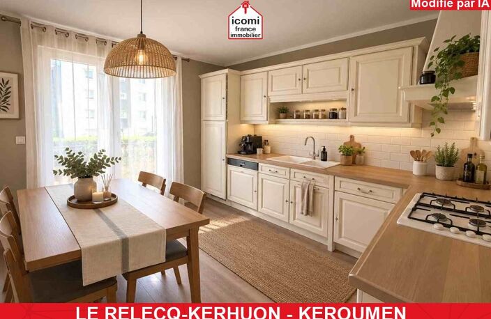 FINISTERE - Le Relecq-Kerhuon (29480) - A VENDRE - MAISON DE 1988 - 109 M2 CARREZ- 4 CHAMBRES + 1 BUREAU - GRAND GARAGE - COMMERCES ET ECOLES A PIED - — photo 3