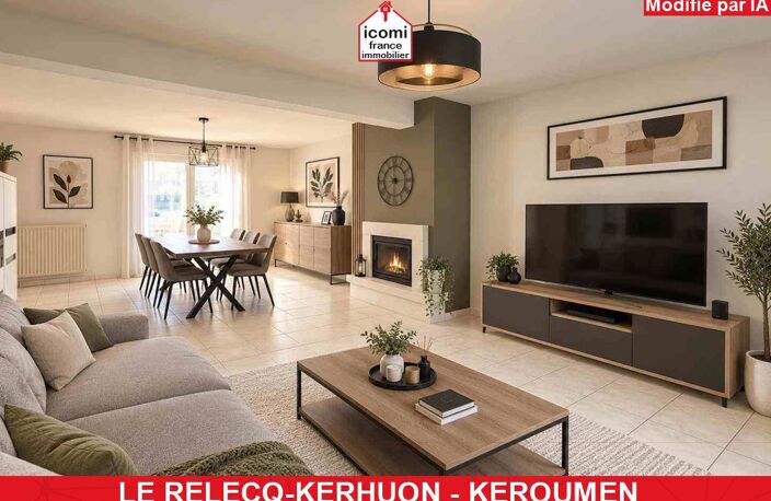 FINISTERE - Le Relecq-Kerhuon (29480) - A VENDRE - MAISON DE 1988 - 109 M2 CARREZ- 4 CHAMBRES + 1 BUREAU - GRAND GARAGE - COMMERCES ET ECOLES A PIED - — photo 4