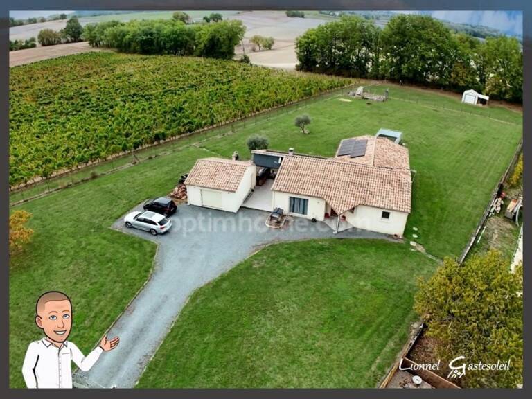 Maison à vendre 3 chambres, de plain-pied, garage et panneaux solaires sur un grand terrain plus de 3500m2 près de Bergerac (24) — photo 1