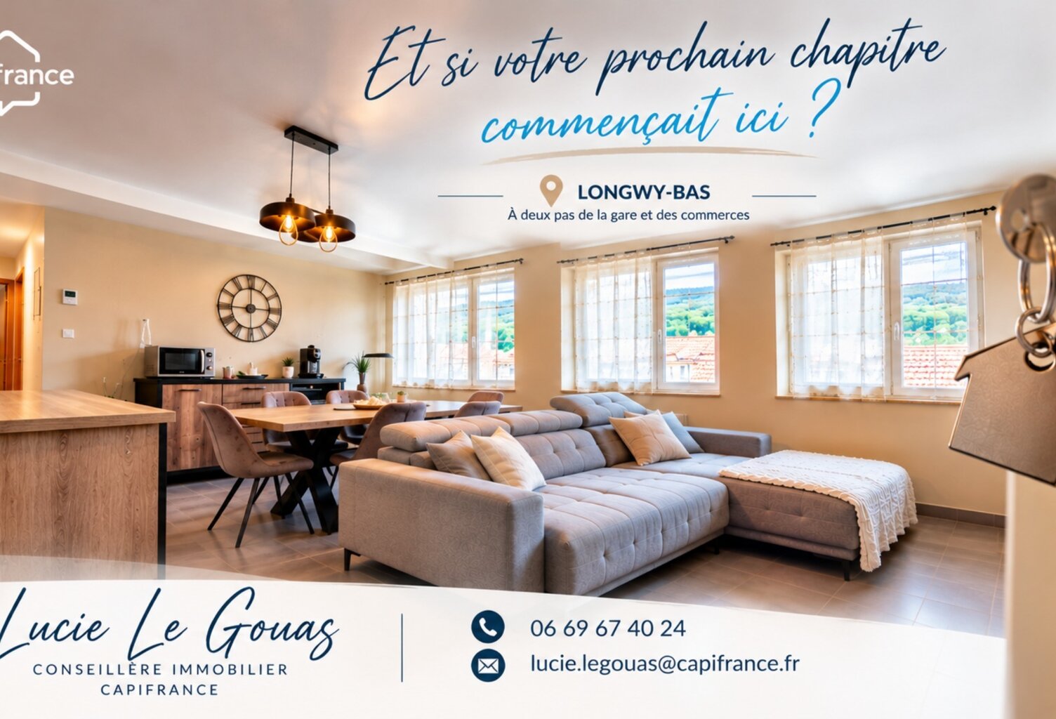 LONGWY-BAS – Appartement lumineux de 72m² avec 2 chambres, dressing et ascenseur — photo 1