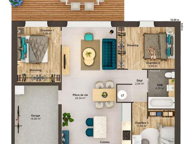 Maison 5 pièces 71 m2 — photo du bien