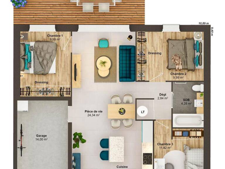 Maison 5 pièces 71 m2 — photo 1