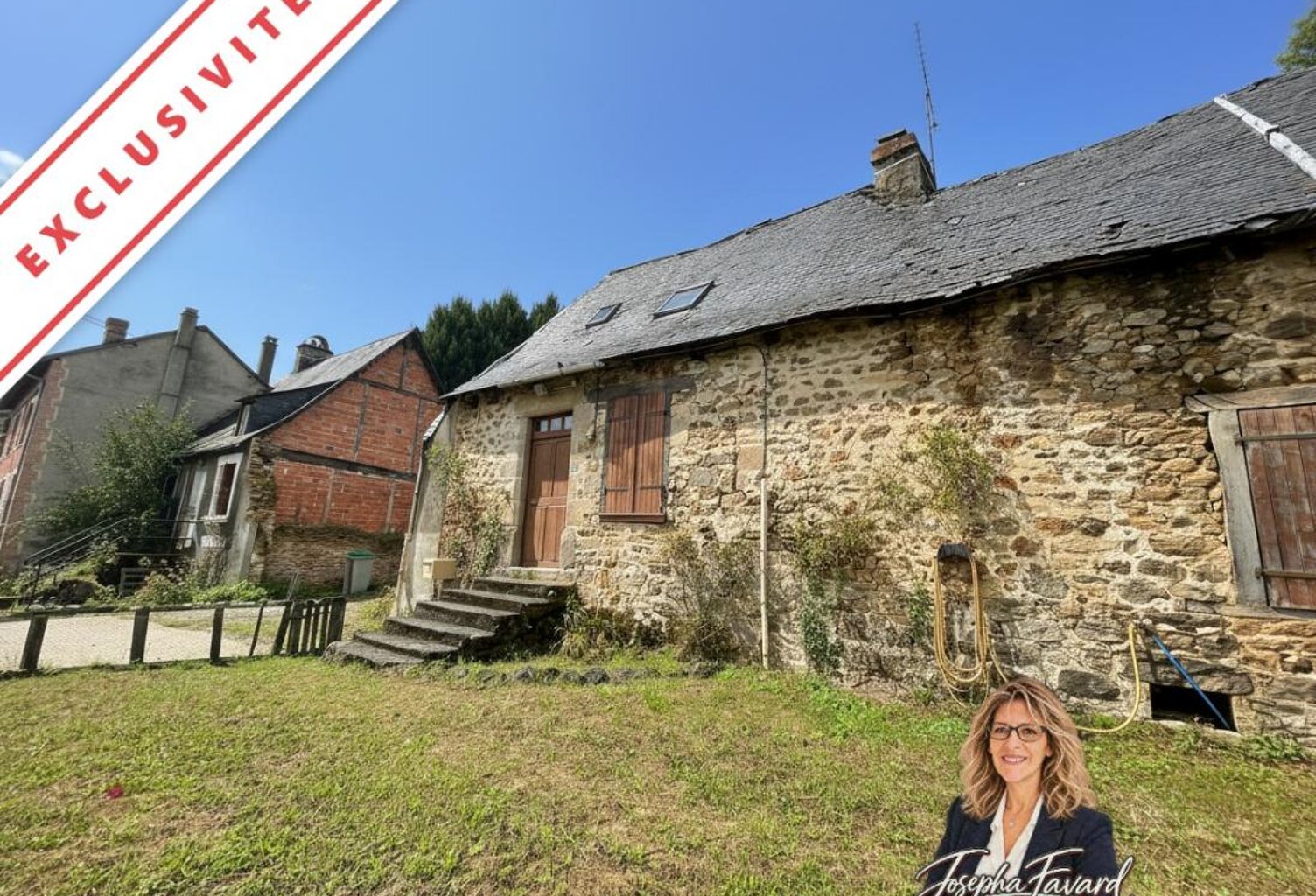 Grange de 150 m² en pierre avec partie habitation à rénover - Chamberet — photo 1