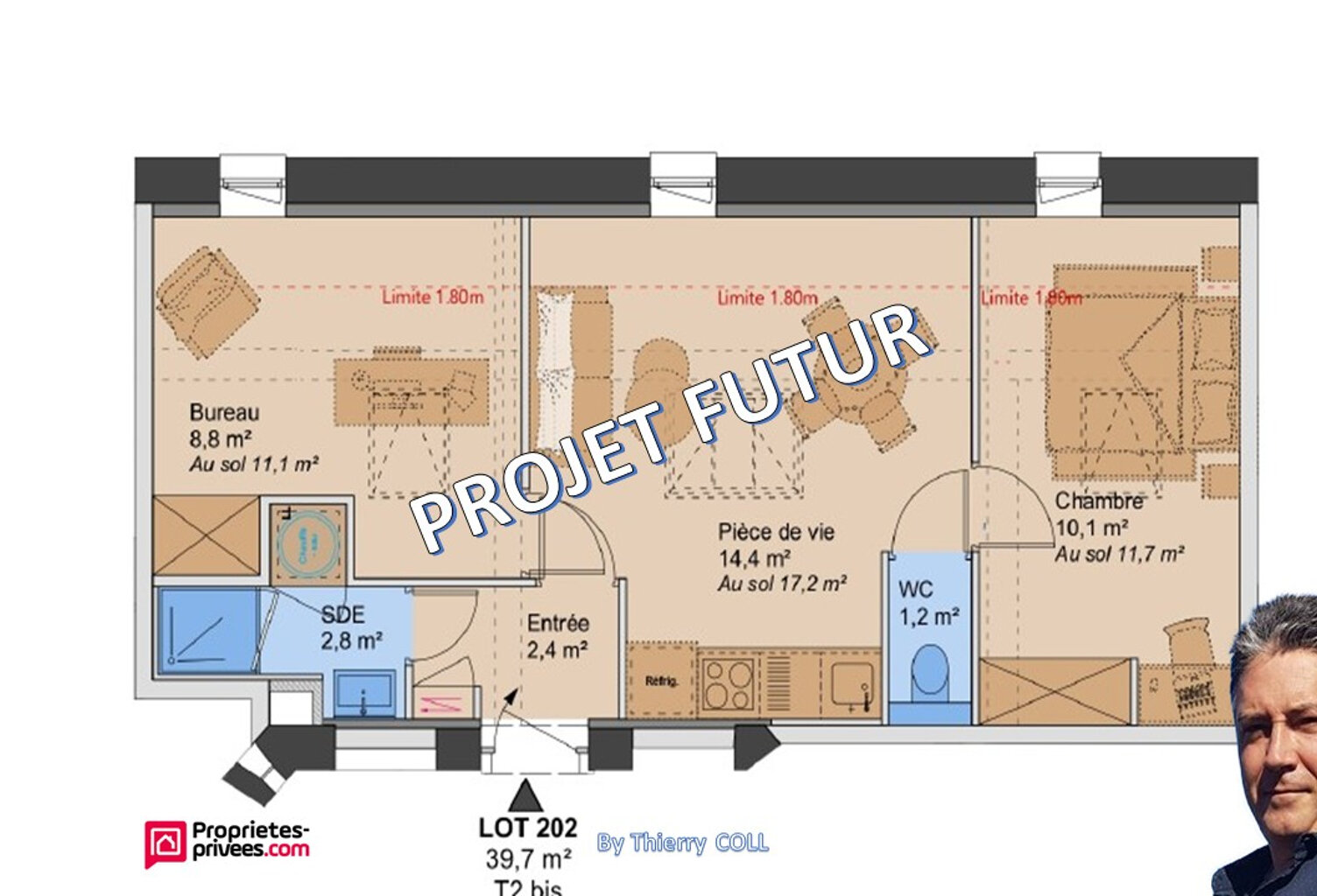Lyon 3 Élégant T2 bis de 39,7 m²  Un bien aux multiples possibilités — photo 1