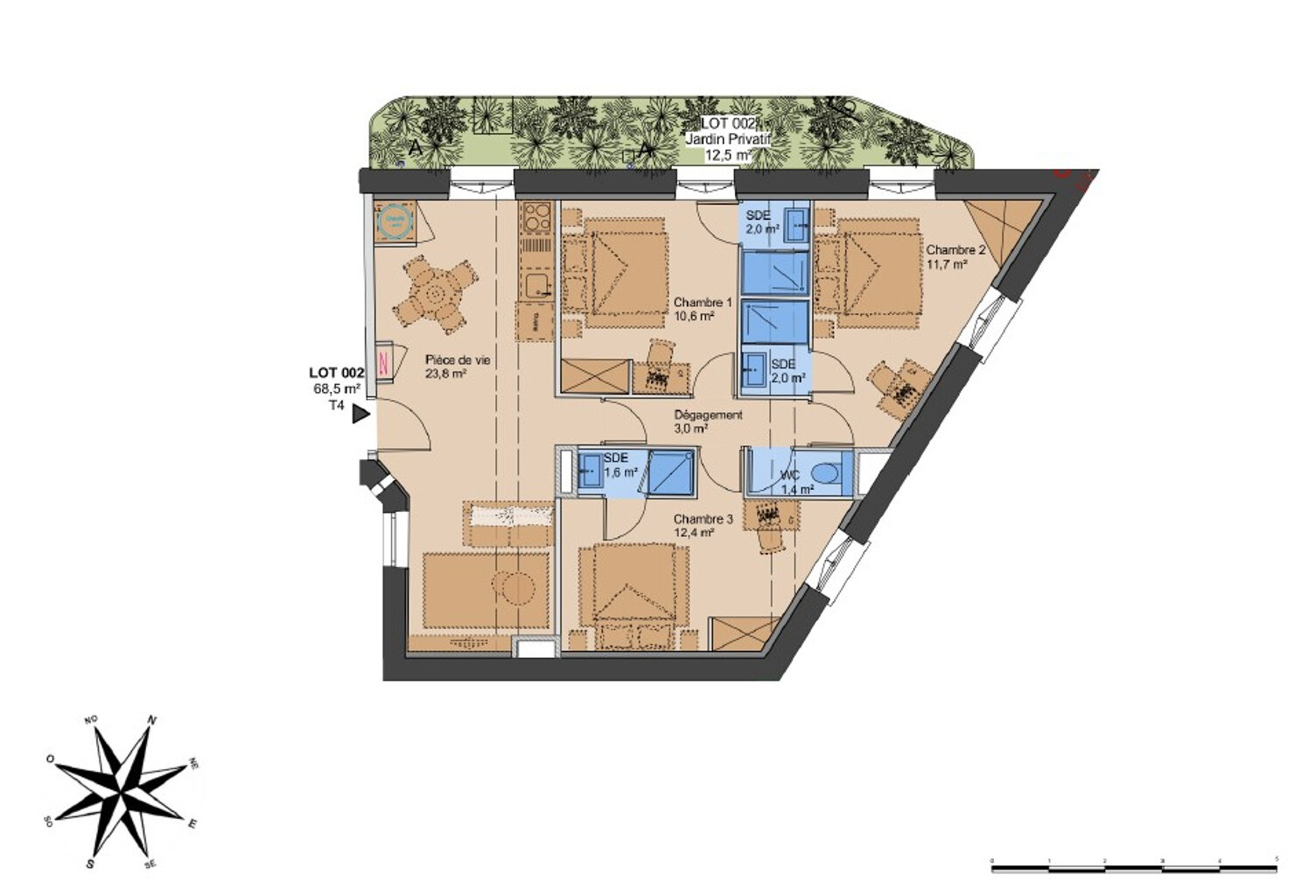 T4 avec jardin privatif ? Un cadre de vie agréable à Lyon 3? — photo 1