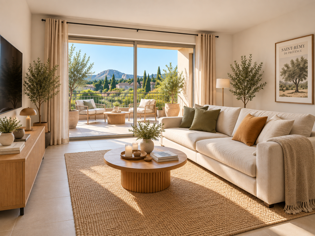 Magnifique T2 de 50 m² avec terrasse vue sur les ALPILLES — photo du bien