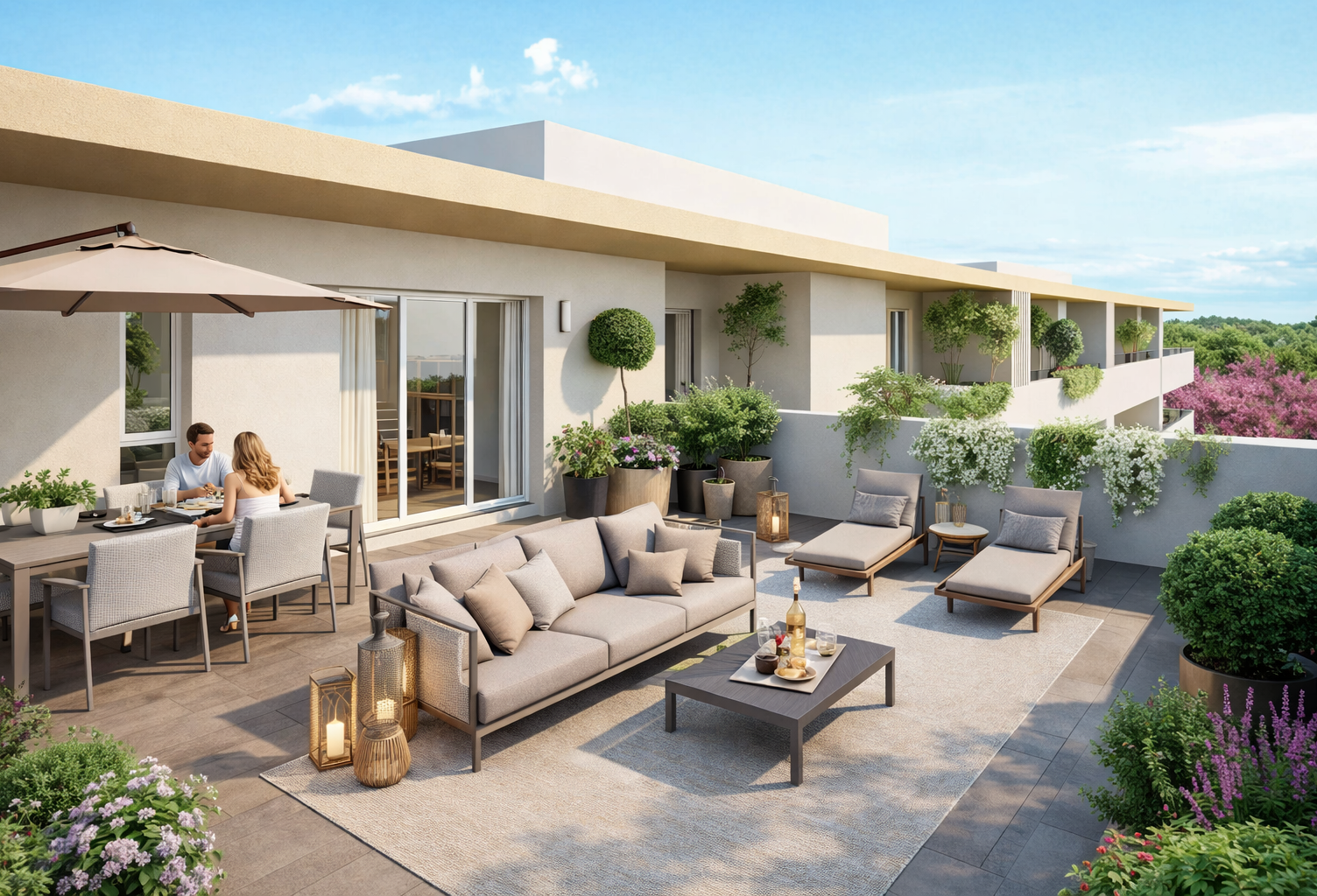 -EXCEPTIONNEL DERNIER ETAGE 2P DE 45M² AVEC UNE TERRASSE DE 90M² — photo 1