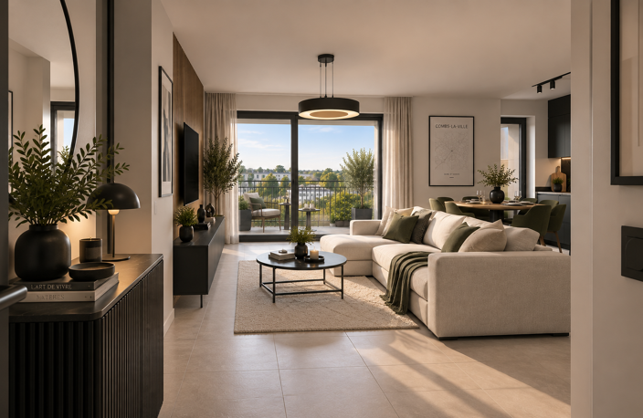CESSON (77) – RETOUR DE LOT | 2 PIÈCES NEUF AVEC BALCON – LIVRAISON Janvier 2028 — photo 2