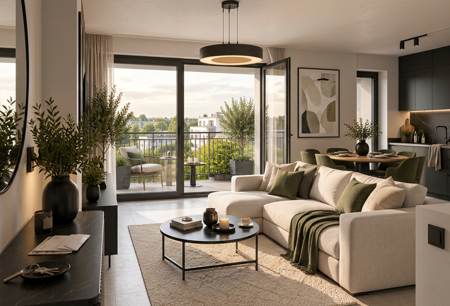 LOGNES – QUARTIER DU MANDINET – 3 PIÈCES TRAVERSANT AVEC TERRASSE – AUCUN VIS-À-VIS - LIVRAISON 2028 — photo 1