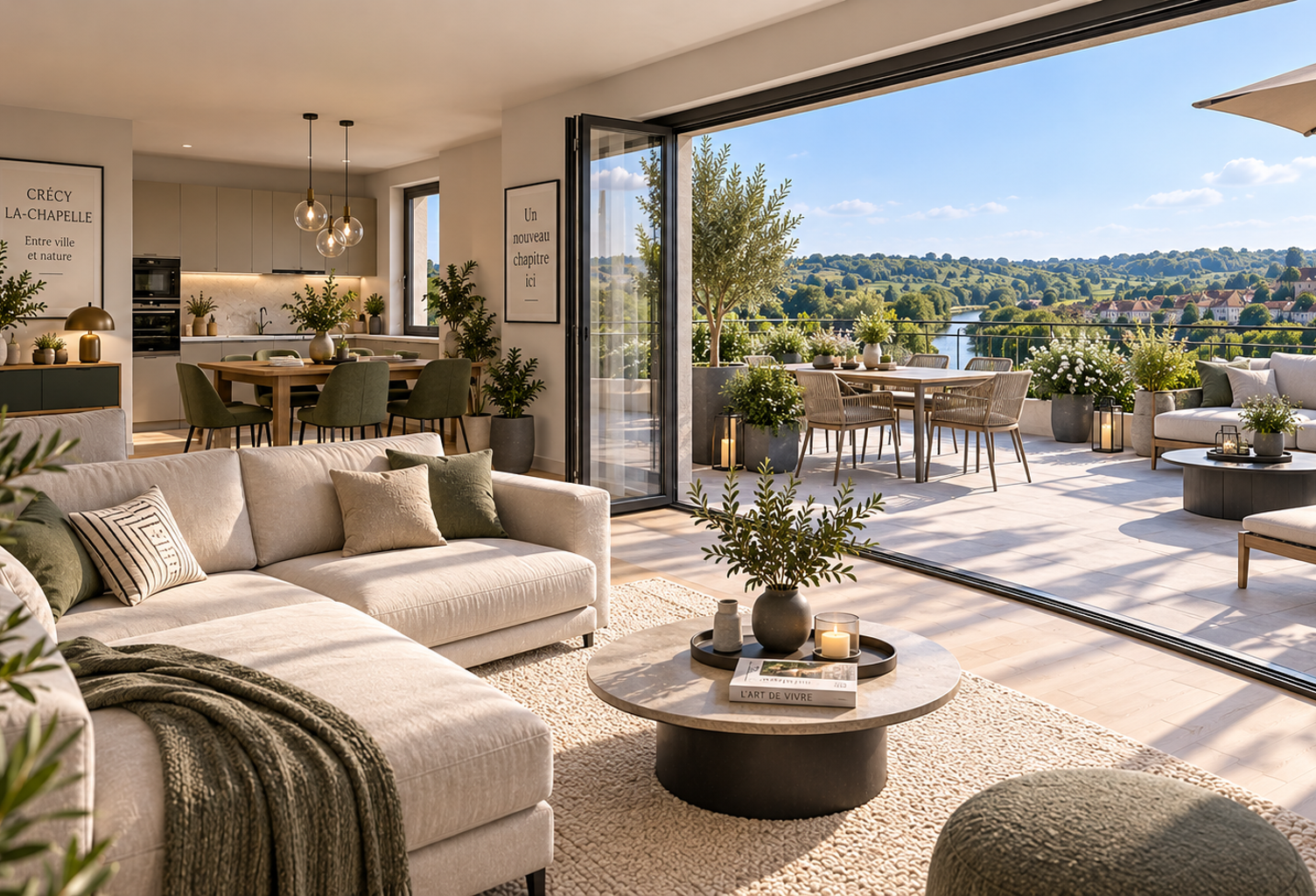 CRÉCY-LA-CHAPELLE – MAGNIFIQUE 4 PIÈCES AVEC 45 M² DE TERRASSE PLEIN SUD ET VUE EXCEPTIONNELLE — photo 1