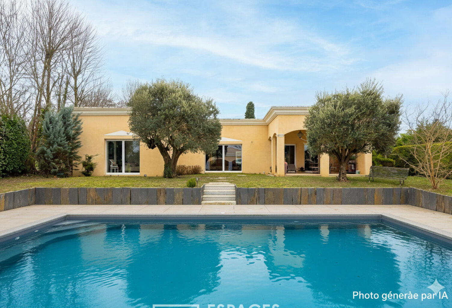 Maison de plain pied avec piscine — photo 1