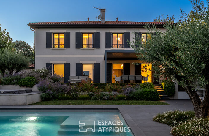 Maison contemporaine avec piscine à l'abri des regards et une vue dégagée — photo 3