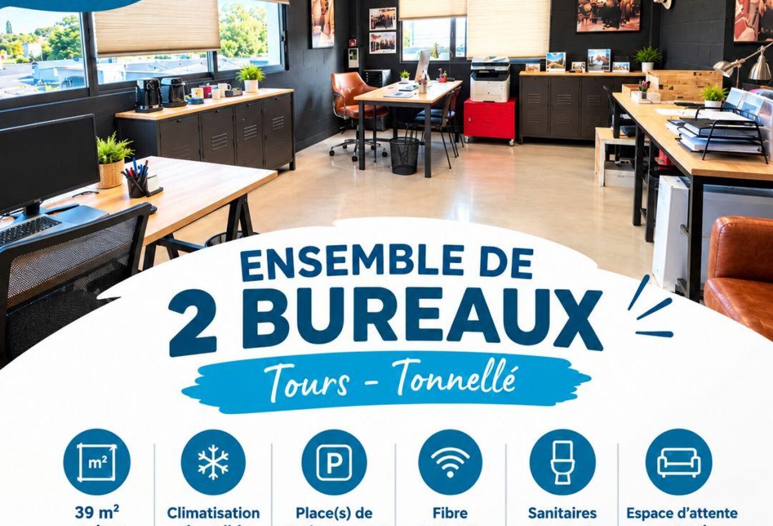 Location Bureaux 39 m&sup2; — photo 1