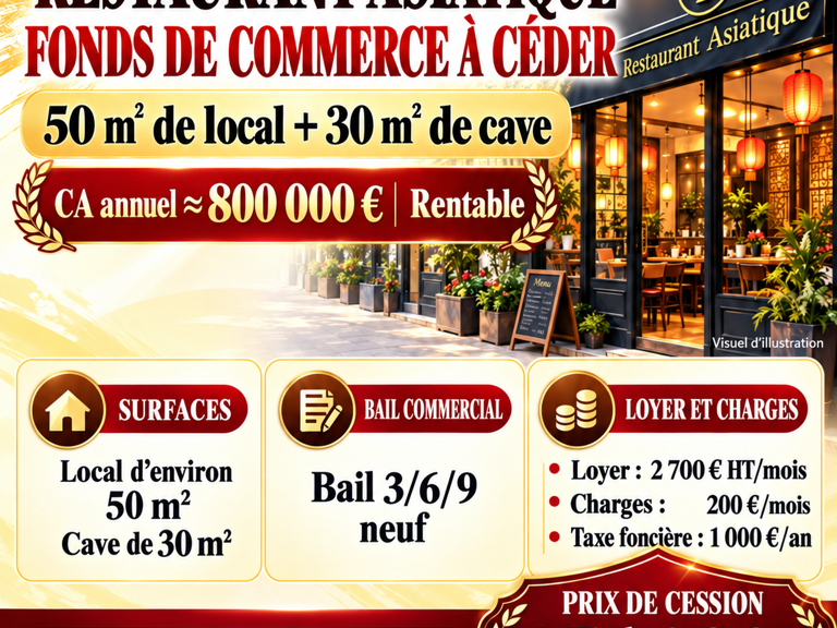 Vente Restaurant 80 m&sup2; — photo 1