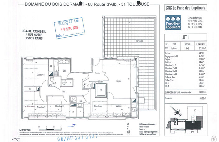 Toulouse 31200 Croix daurade Beau T5 Récent de 103m² Terrasse de 50.03m² deux places de parking — photo 2