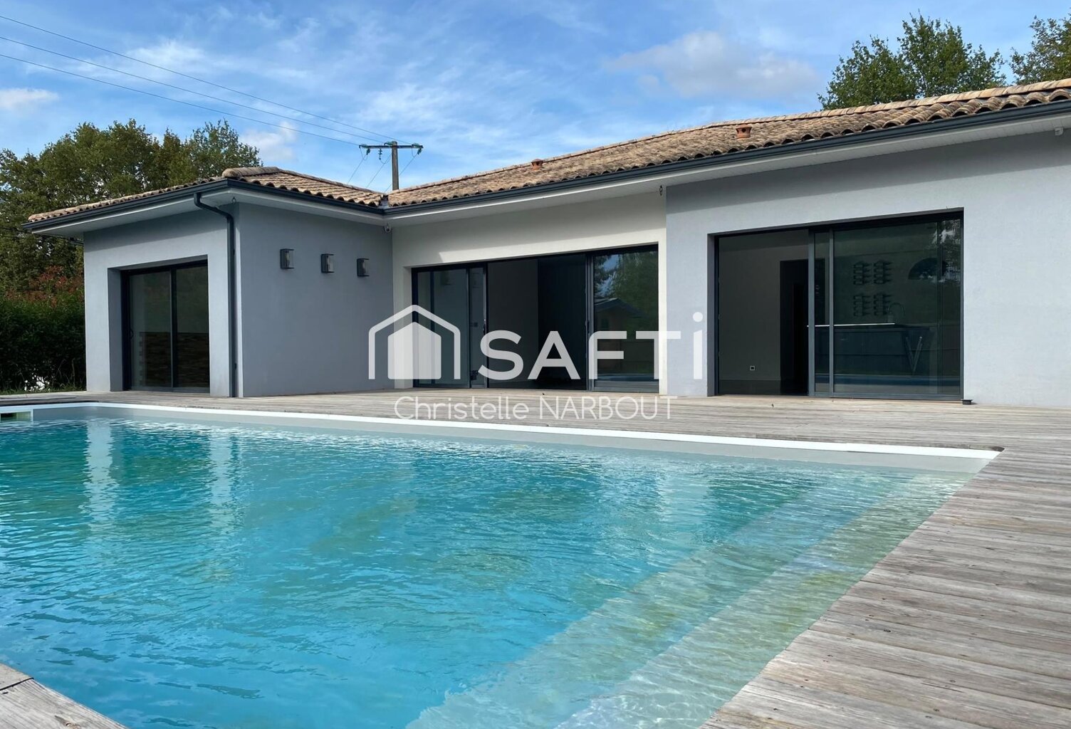 SADIRAC- SUPERBE CONTEMPORAINE- 5CH- TERRAIN- PISCINE — photo 1