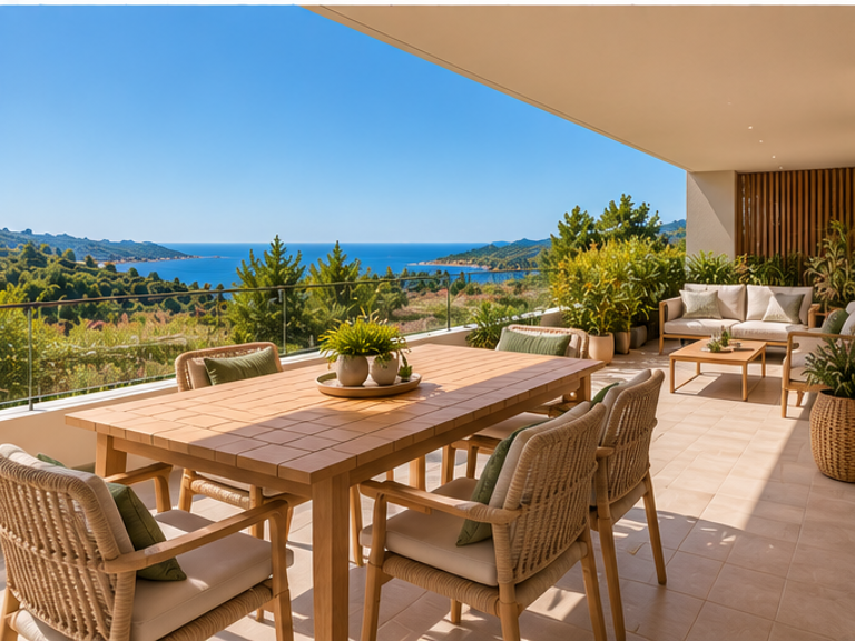 LES ADRETS-DE-L’ESTÉREL – T4 NEUF VUE MER AVEC GRANDE TERRASSE — photo 1