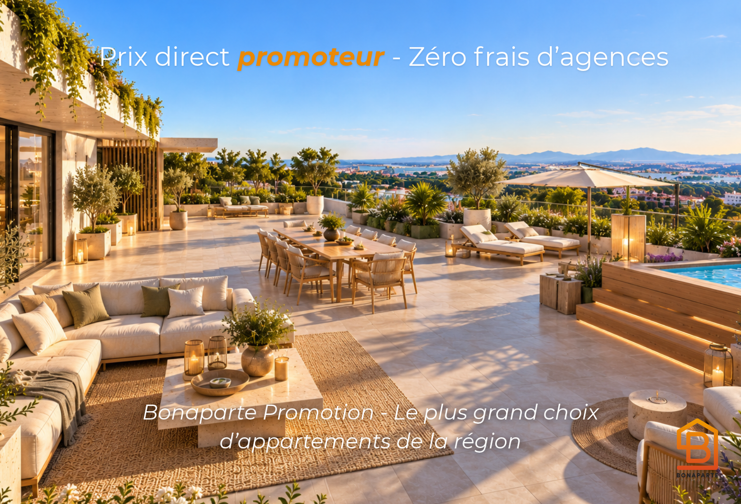 - LATTES – MAISON SUR LES TOITS D'EXCEPTION DE 115 M² AVEC 160 M² DE TERRASSE — photo 1