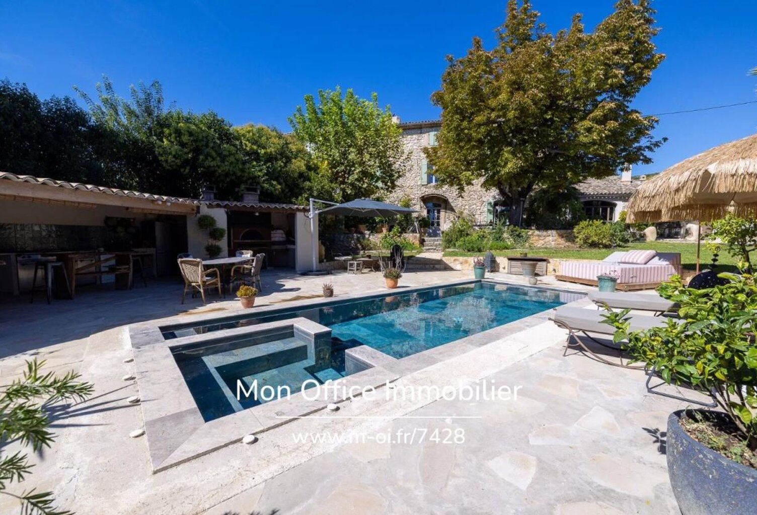 Référence : 7428-VCL - Propriété 19ème en pierre avec deux maisons - Garage, atelier, piscine, jardin - 13 COUDOUX — photo 1