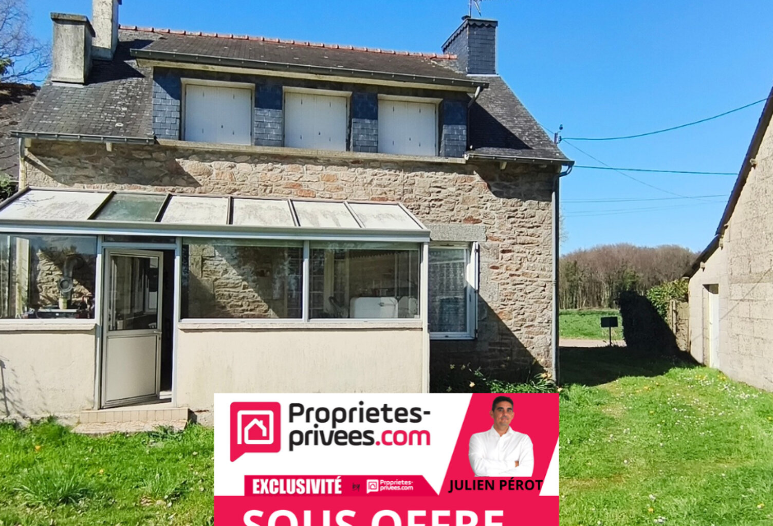 Exclusivité!! Côtes d'Armor. 22210 Plémet, Maison en pierres, 2 chambres, dépendances, garage et terrain — photo 1