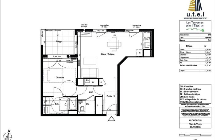 Location appartement 2 pièces 51 m² à Francheville (69340) — photo 5