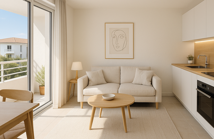 - NOUVEAUTE PROCHE CENTRE MONTPELLIER T2 AVEC GRANDE TERRASSE — photo 2