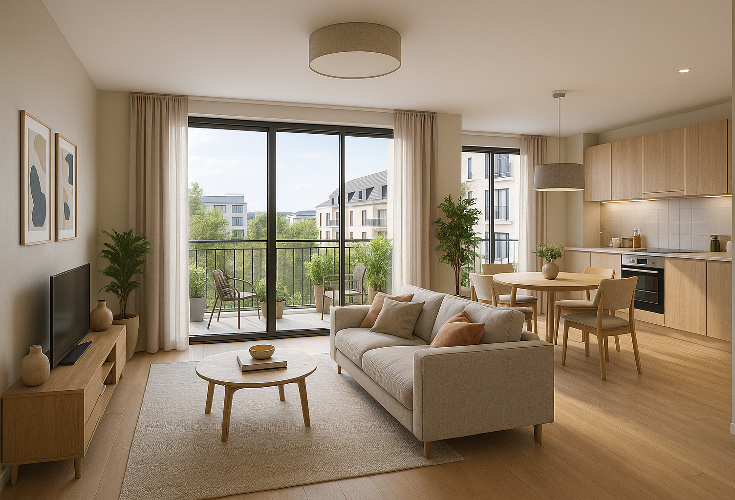 RETOUR DE LOT - T3 - CERGY - AVEC BALCON - PROCHE TRANSPORTS ET COMMERCES — photo 1