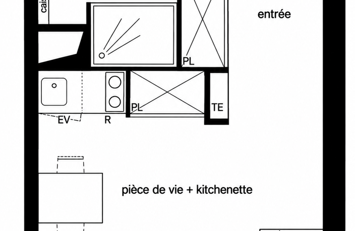 Studio quasi neuf avec salle de gym et équipement communs — photo 5